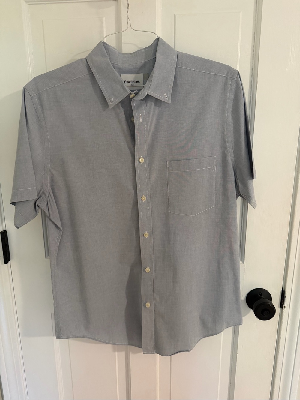 Goodfellow & Co Light Blue Short-Sleeve Button-Down Shirt